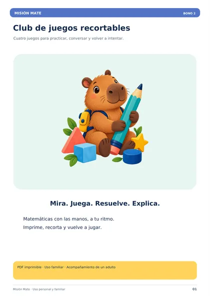 Portada real del bono Club de juegos recortables